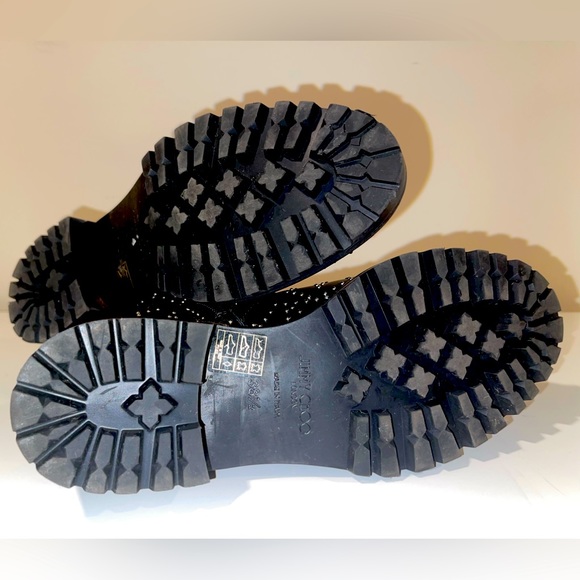 Jimmy Choo Leather Star Cruz Combat Boots - Picture 2 of 8